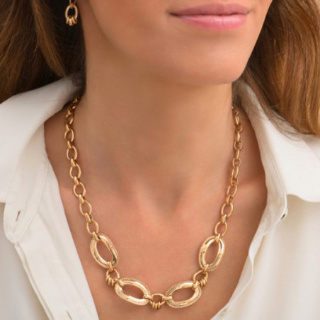 Timeless fine gold-plated adjustable chain necklace | gold86657