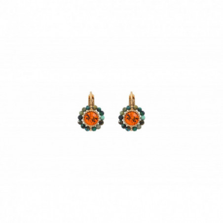 Chic chrysocolla Prestige crystal sleeper earrings l turquoise