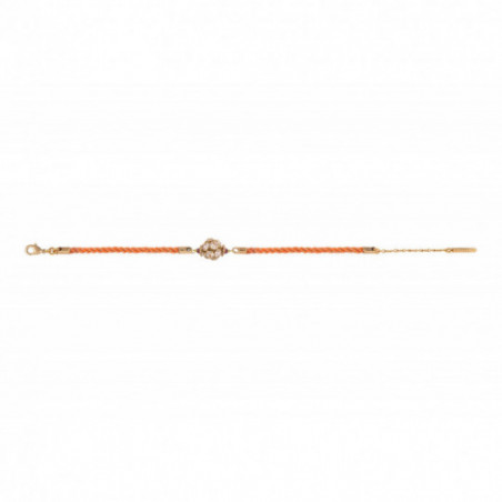 Bracelet cordon cristaux facettés grenat I orange86762