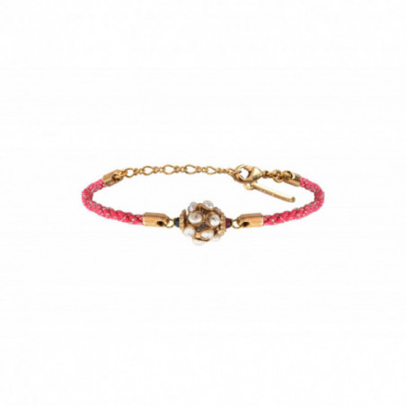 Garnet freshwater bead cord bracelet|pink