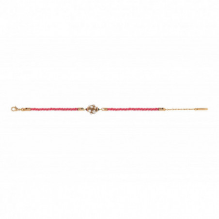 Garnet freshwater bead cord bracelet|pink86765