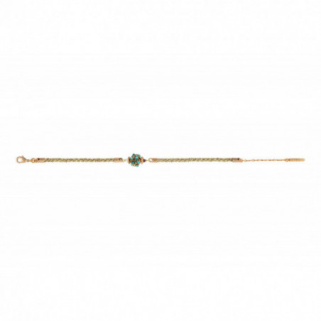 Faceted crystal chrysocolla cord bracelet | turquoise86771