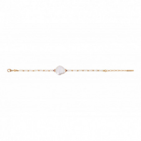 Poetic freshwater pearls garnet adjustable bracelet | gold86774