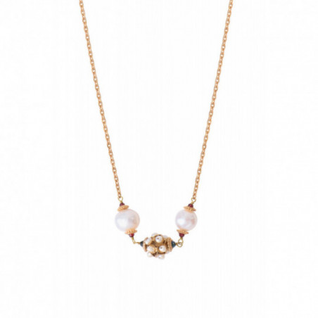 Refined freshwater pendant necklace I gold