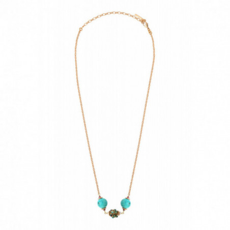 Bohemian howlite chrysocolla pendant necklace | turquoise86818