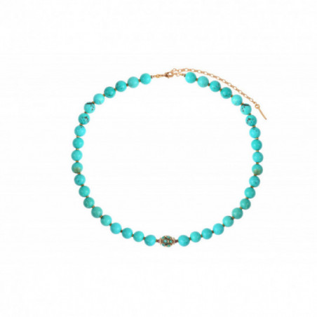 Feminine howlite garnet haematite bead necklace | turquoise86842