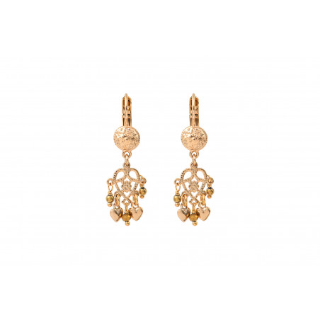 Baroque haematite sleeper earrings I gold-plated