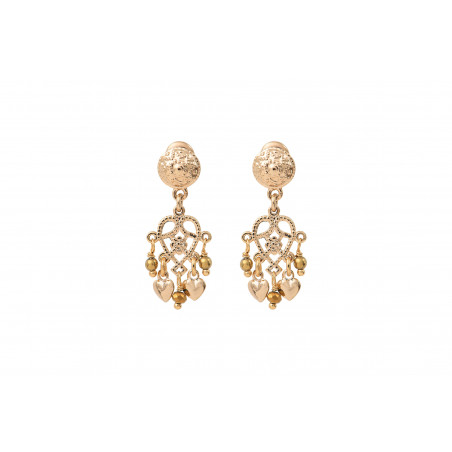 Baroque haematite earrings with butterfly fastening I gold-plated