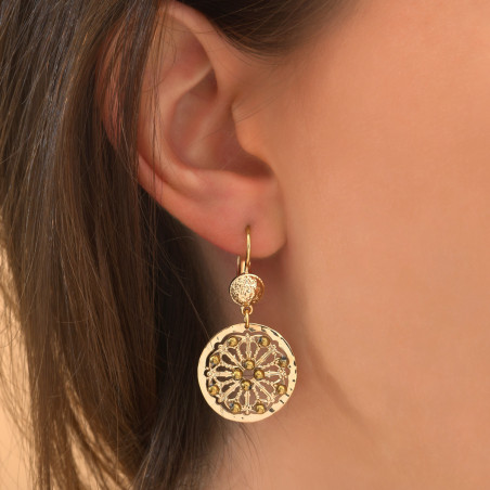 Royal haematite sleeper earrings I gold-plated86937