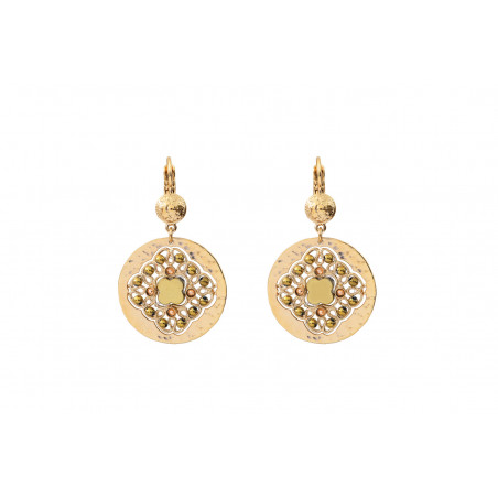 Chic haematite prestige crystal sleeper earrings l gold-plated