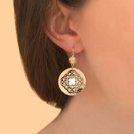 Feminine freshwater pearl sleeper earrings | white86947