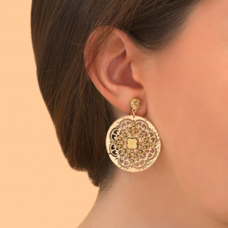 Romantic haematite prestige crystal clip-on earrings | gold-plated86953