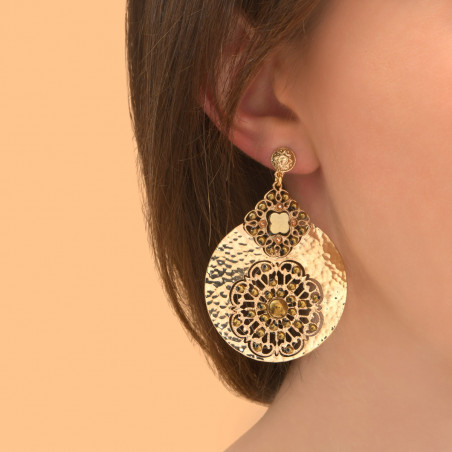 Precious haematite prestige crystal clip-on earrings | gold-plated86965