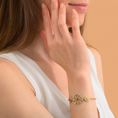 Baroque haematite adjustable chain bracelet | gold-plated86983
