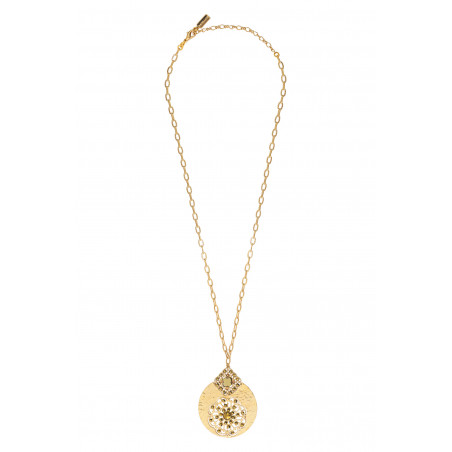 Baroque haematite prestige crystal sautoir necklace | gold-plated87008
