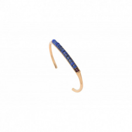 Refined lapis lazuli garnet adjustable bangle | blue