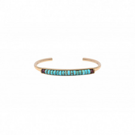 Bracelet jonc ajustable ethnique turquoise grenat I turquoise87116