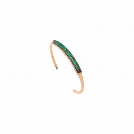 Feminine malachite garnet adjustable bangle | green