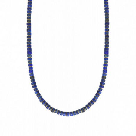 Lapis lazuli garnet short necklace l blue