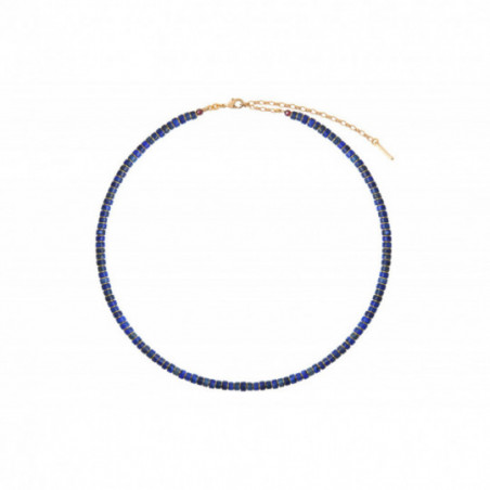 Lapis lazuli garnet short necklace l blue87134
