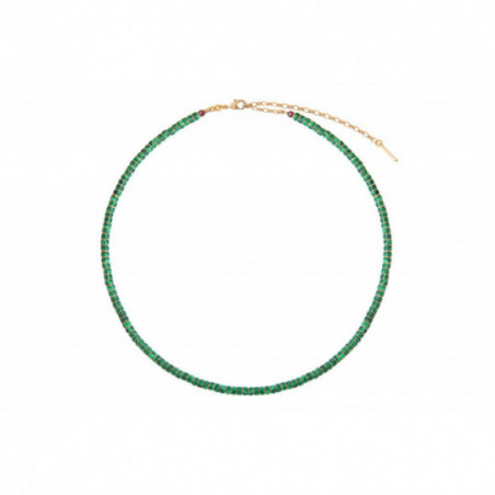 Beautiful malachite garnet short necklace | green87143