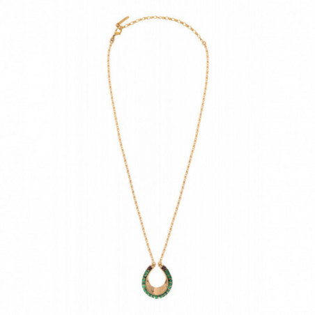 Feminine malachite garnet pendant necklace | green87158