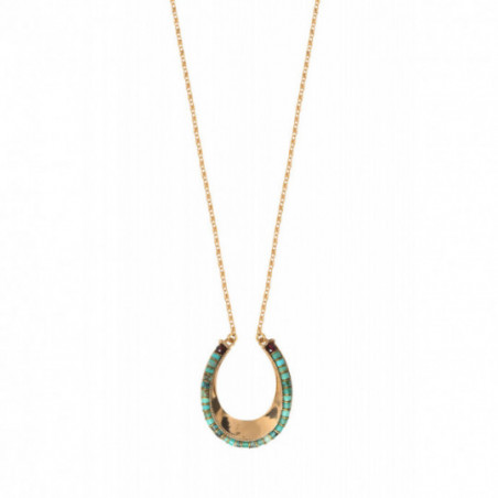 On-trend turquoise garnet sautoir necklace | turquoise