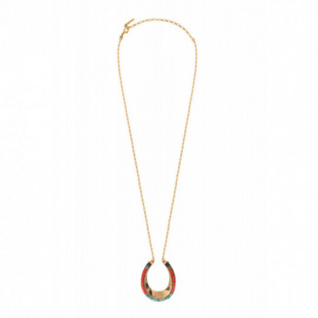 Collier sautoir festif turquoise perles du Japon I rouge87170