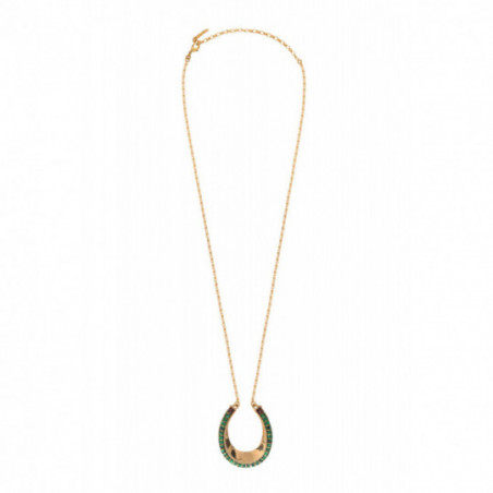 Feminine malachite garnet sautoir necklace | green87173