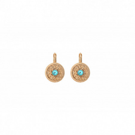 Chic prestige crystal sleeper earrings | blue