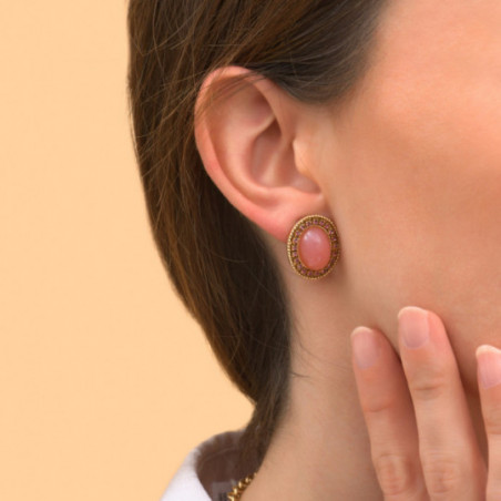 Prestige crystal clip-on earrings - pink87232