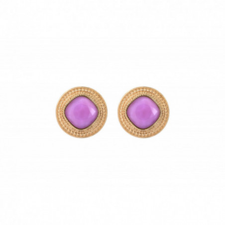 Beautiful cabochon clip-on earrings | purple