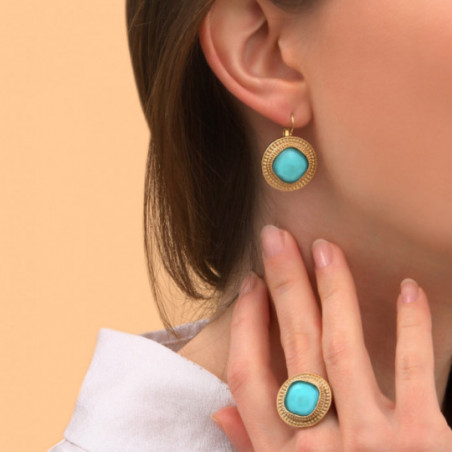 Timeless cabochon sleeper earrings | blue87258