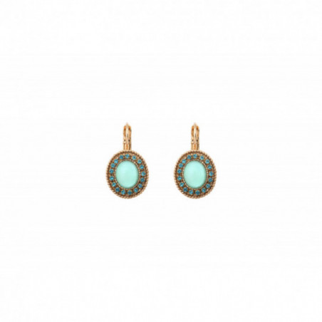Delicate prestige crystal sleeper earrings | blue