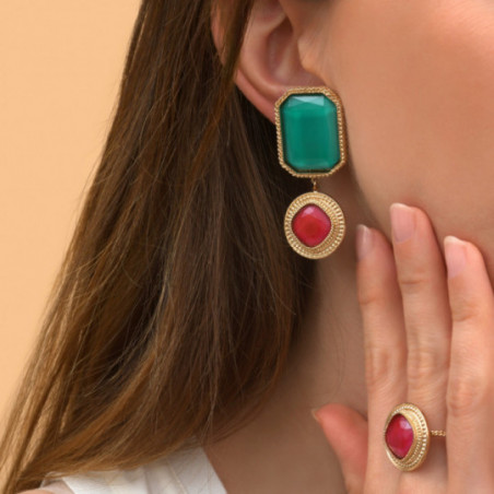 Baroque clip-on earrings | turquoise87273