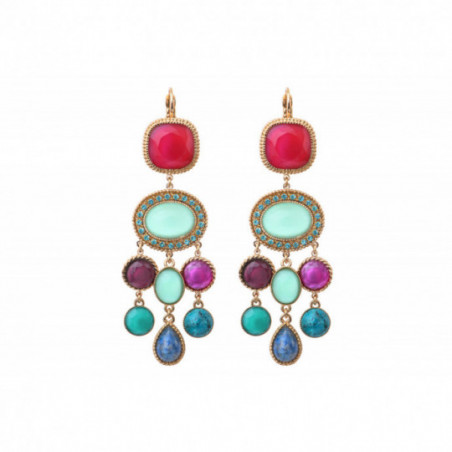 On-trend prestige crystal sleeper earrings | blue