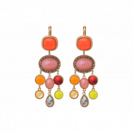 Sophisticated prestige crystal sleeper earrings | red