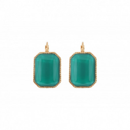 Precious cabochon sleeper earrings | turquoise