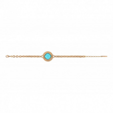 Timeless faceted cabochon flexible bracelet - blue87310