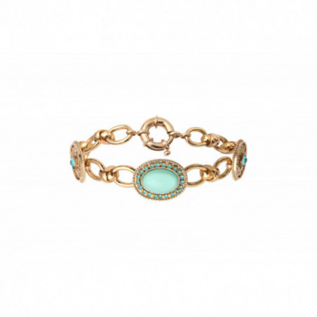 Sophisticated prestige crystal chain bracelet - blue