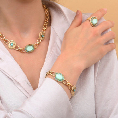 Sophisticated prestige crystal chain bracelet - blue87320
