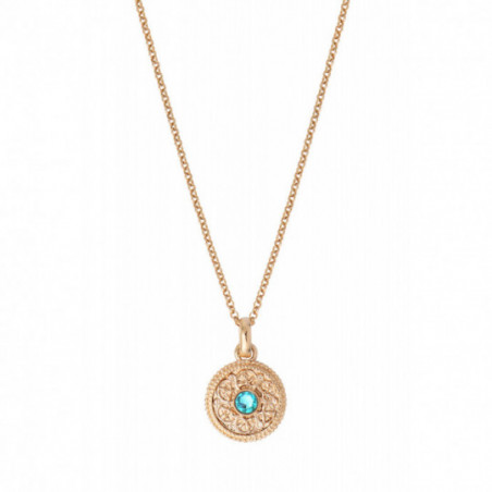 Chic prestige crystal and medallion removable pendant | blue87352