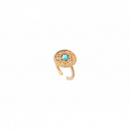 Precious prestige crystal adjustable ring | blue
