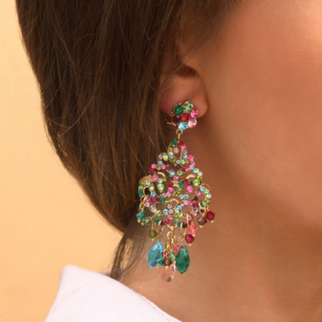 Festive prestige crystal butterfly fastening earrings | multicoloured87472