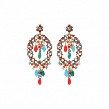 On-trend prestige crystal butterfly fastening earrings | red