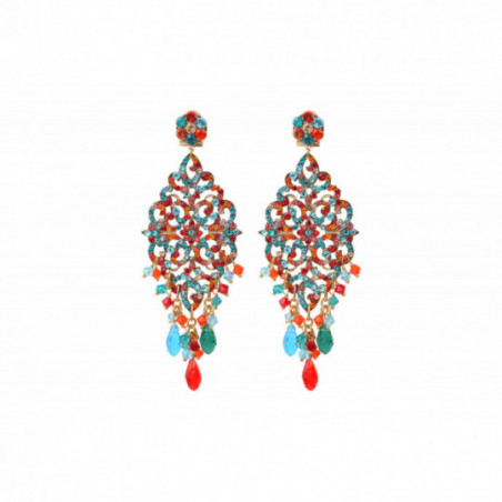 Beautiful crystal butterfly fastening earrings| red