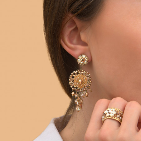Glamorous prestige crystal clip-on earrings | gold-plated87579