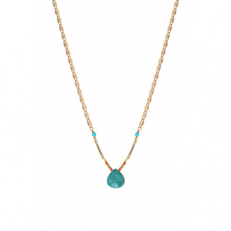Ethnic turquoise pendant necklace I blue88386