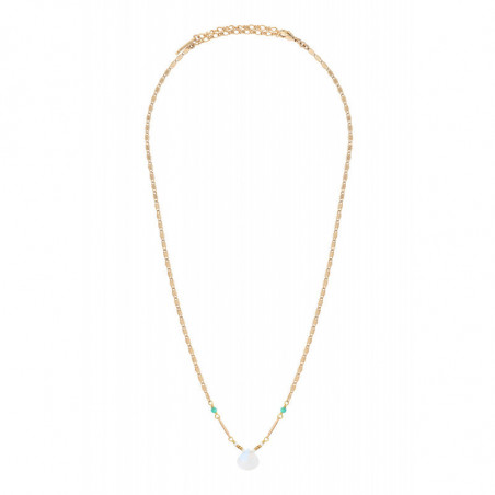 Minimalist moonstone pendant necklace | white