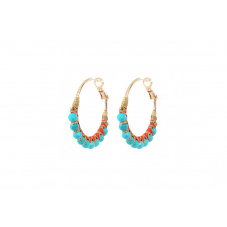 On-trend turquoise hoop earrings - blue